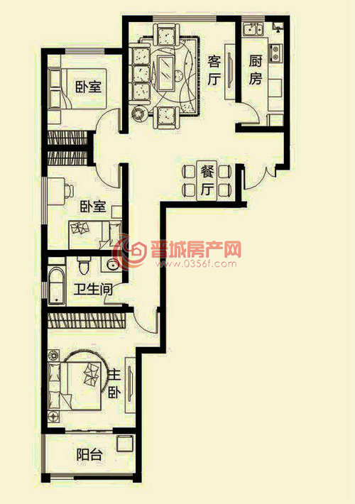 銘基鳳凰城39號樓J1戶型