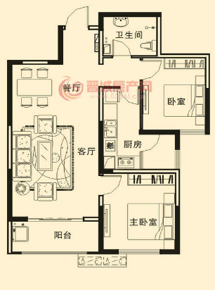 銘基鳳凰城29#樓A2戶型