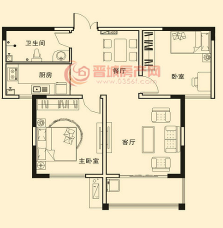 銘基鳳凰城32#樓C3戶型