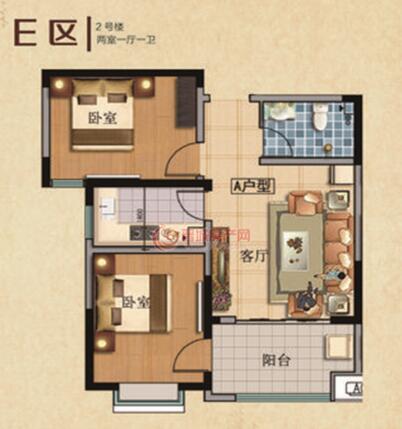 頡冠頤博園E區(qū)75.44平米戶型