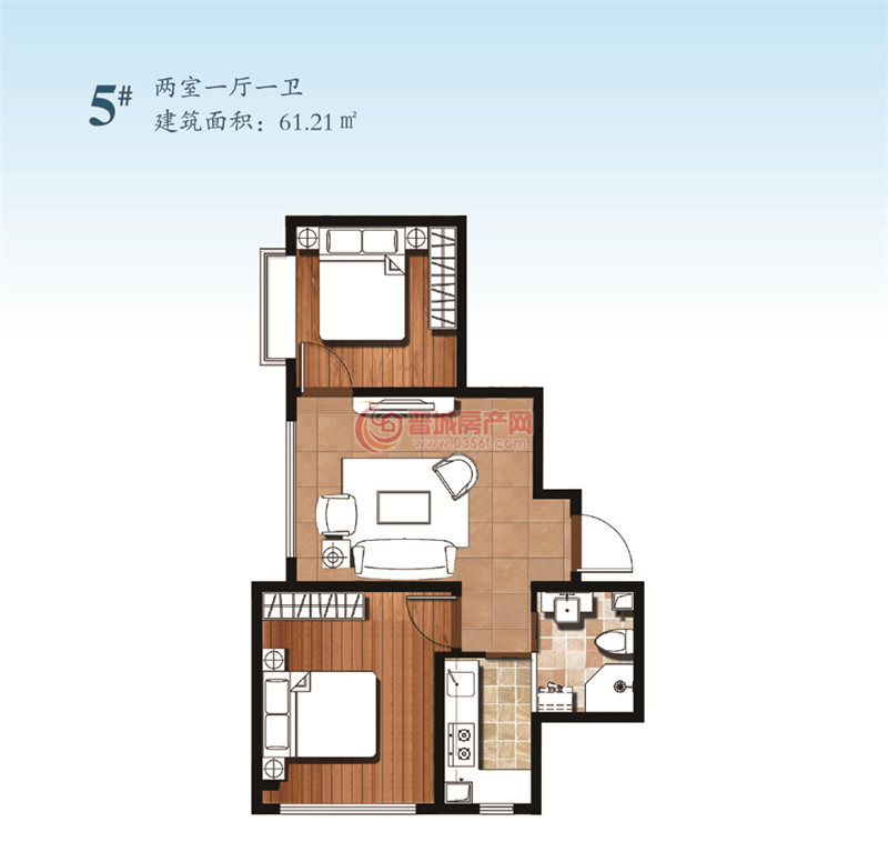 星湖書院61.21㎡戶型