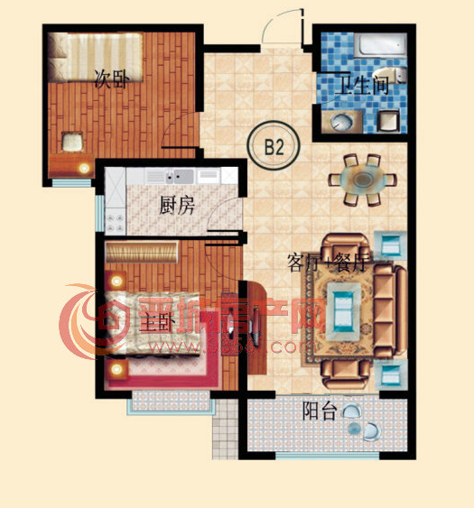 銘基·和諧家園B2/B2’戶型