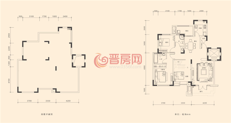 瑞基觀瀾墅七樓戶型