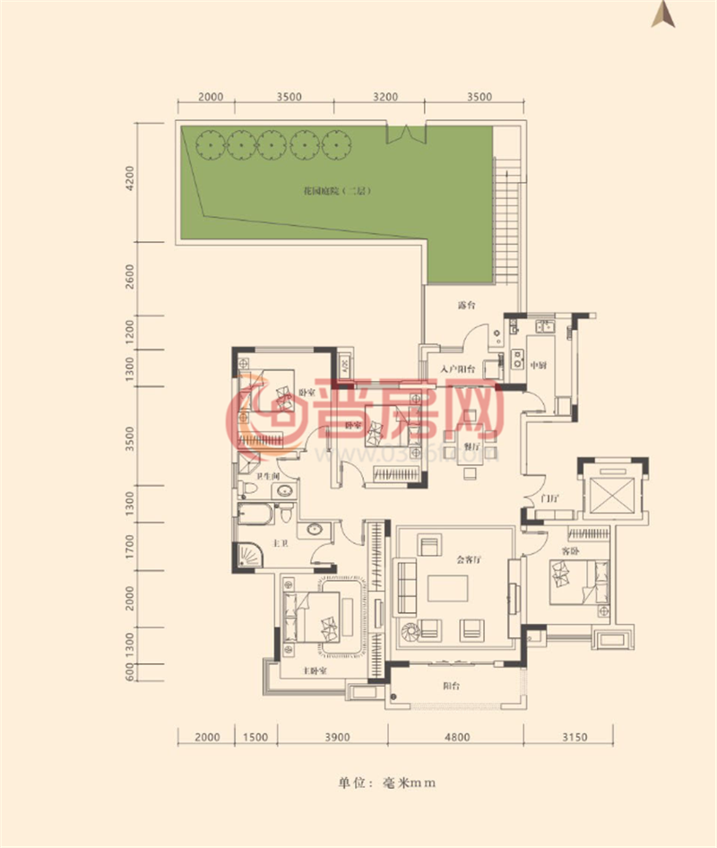 瑞基觀瀾墅二樓戶型