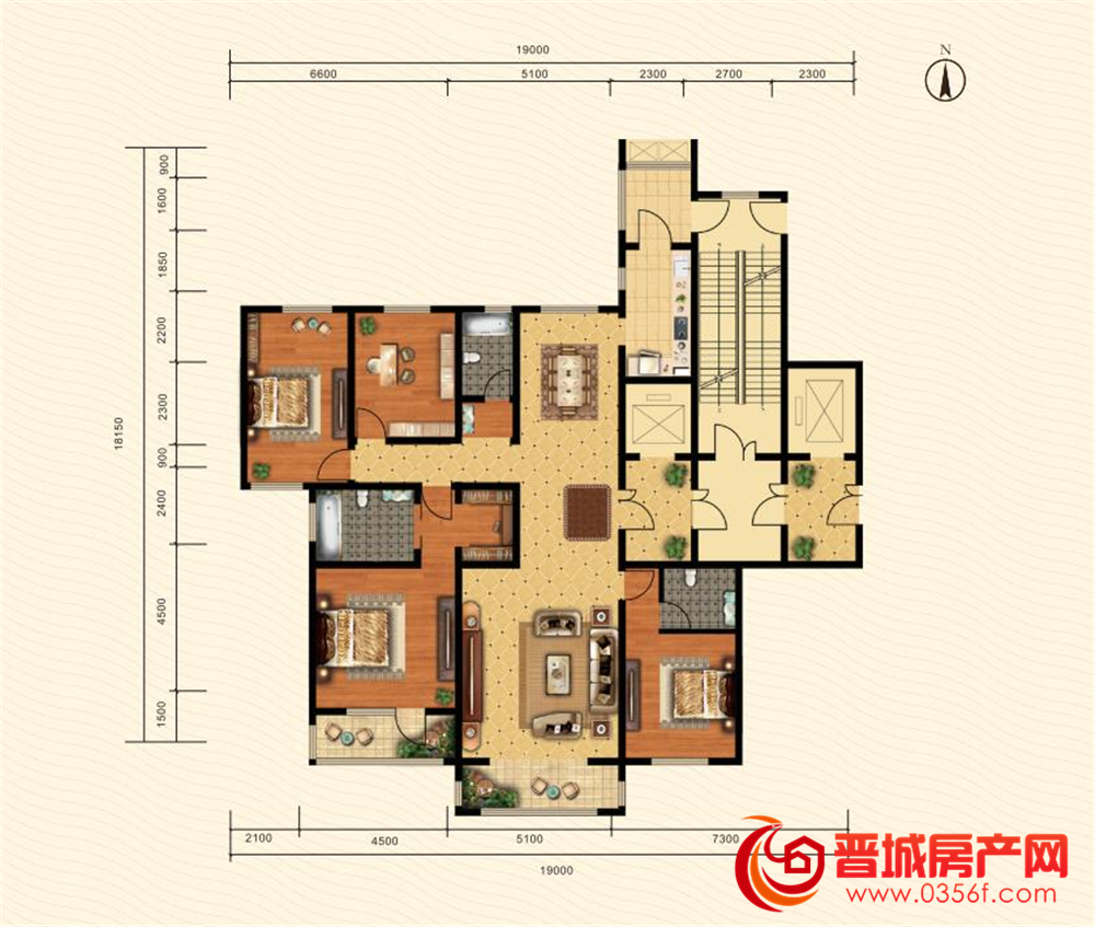 皇城新區(qū)9、10號(hào)樓四室兩廳三衛(wèi)一廚建面239㎡