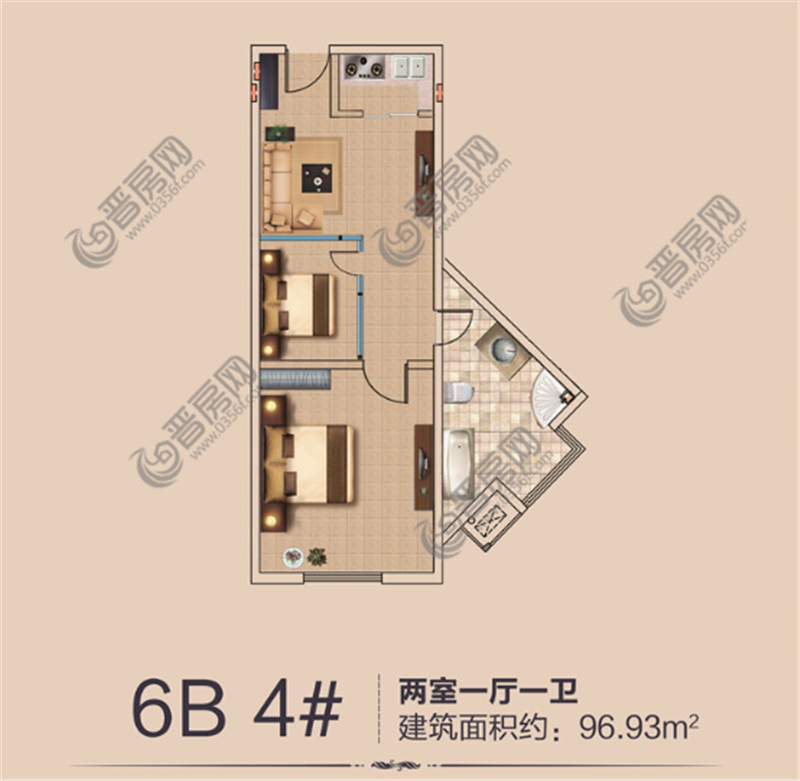 香濱城香頌建面約97平米戶型