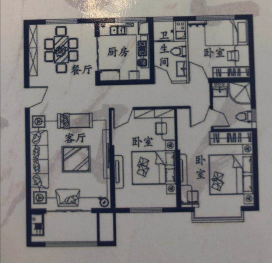 中原盛世城3室2廳2衛(wèi)125平米住宅85萬出售